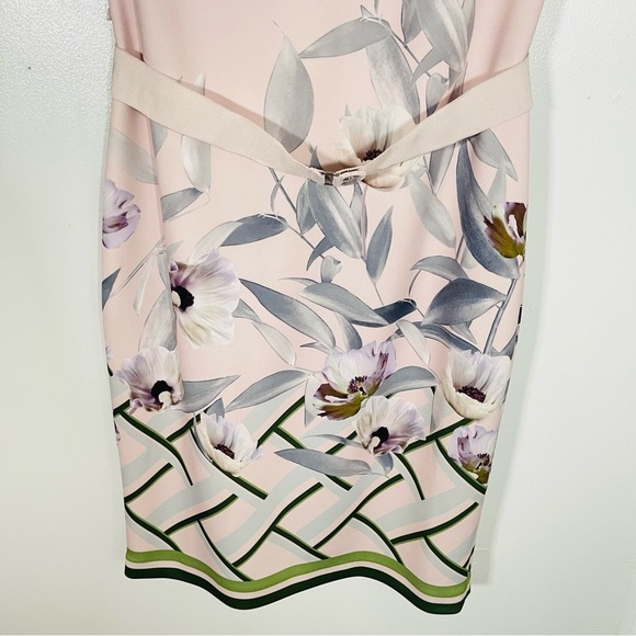 NEW Ted Baker London Hailey Everglade Printed Dress Garden Party Wedding Pastel - Picture 5 of 10
